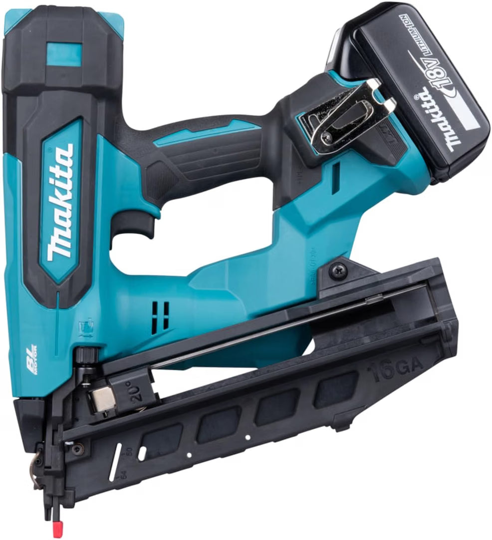 Makita DBN610ZJ 18V Li-ion LXT Brushless Finishing Nailer Supplied in a Makpac Case, Batteries and Charger Not Included